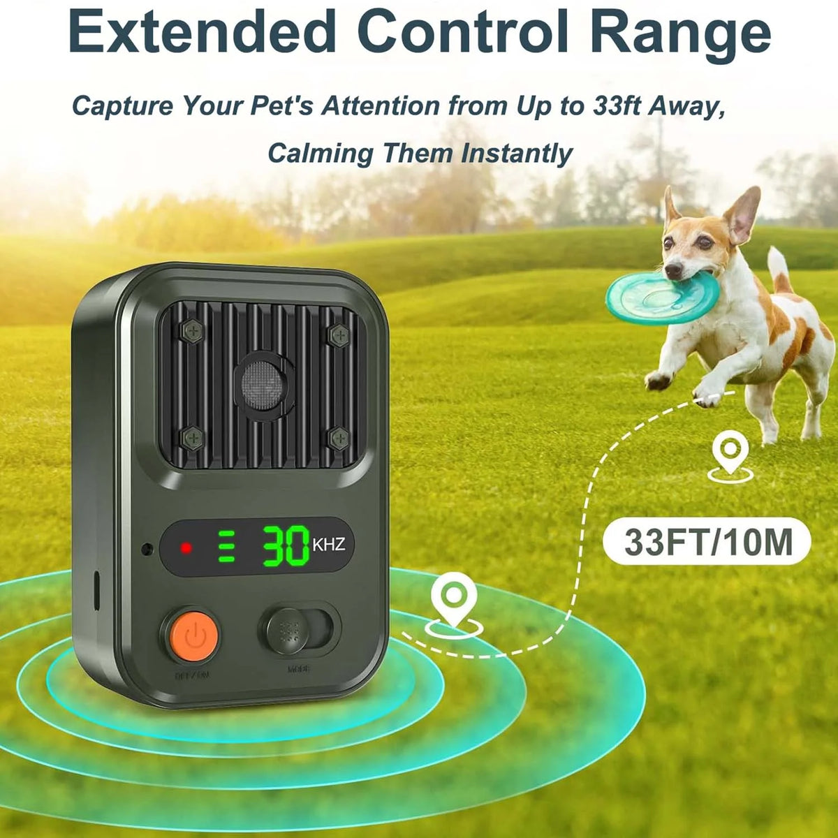 Anti Barking Device, 2025 Ultrasonic Dog Barking Silencer with 3 Modes, Rechargeable Bark Box for Indoor & Outdoor, CICPAP Pet & Human Friendly Dog Bark Deterrent