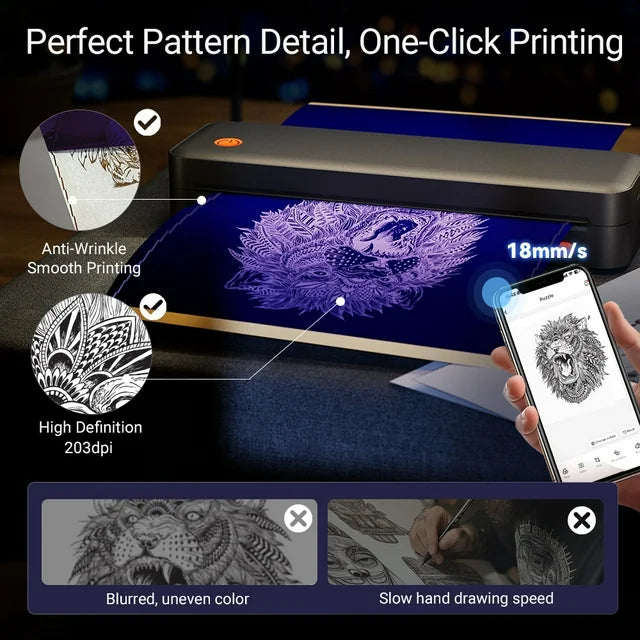 Tattoo Printer,SINGES Tattoo Stencil Printer with 20pcs Transfer Paper,Thermal Tattoo Machine for Tattooing, Black