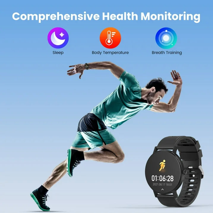 VILINICE Smart Watch, 1.43 Touch Screen Smartwatch for Women Men, IP68 Waterproof Fitness Tracker Bluetooth 5.3, Compatible with Android iOS, Black