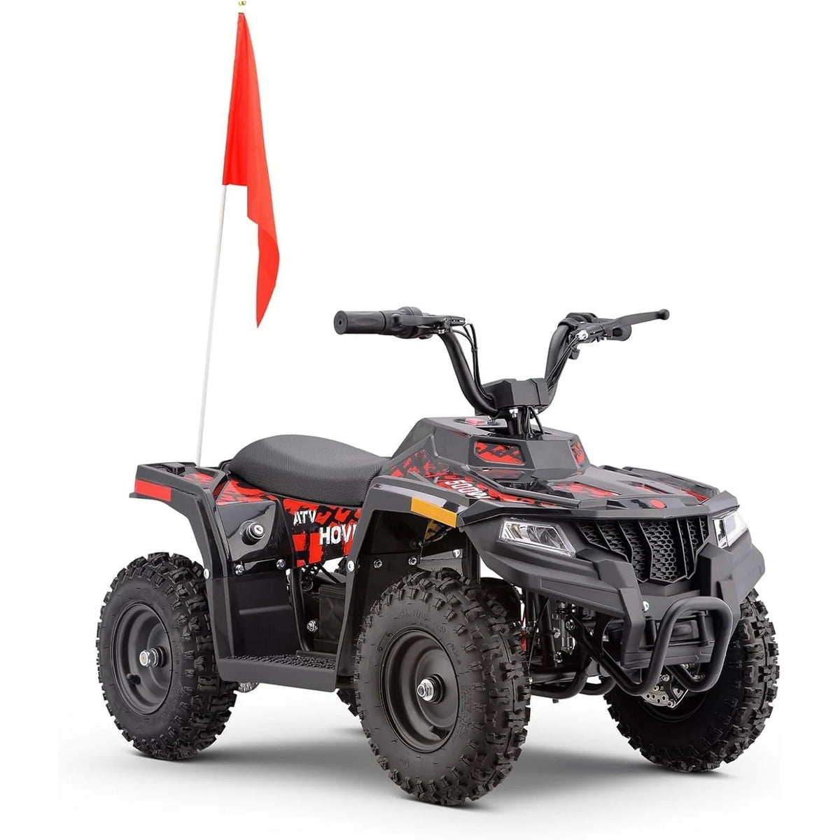 QEASET 36V Electric 4-Wheeler ATV - Twist-Grip Variable-Speed Acceleration Control, Hand-Operated Disc Brake,Age 13+