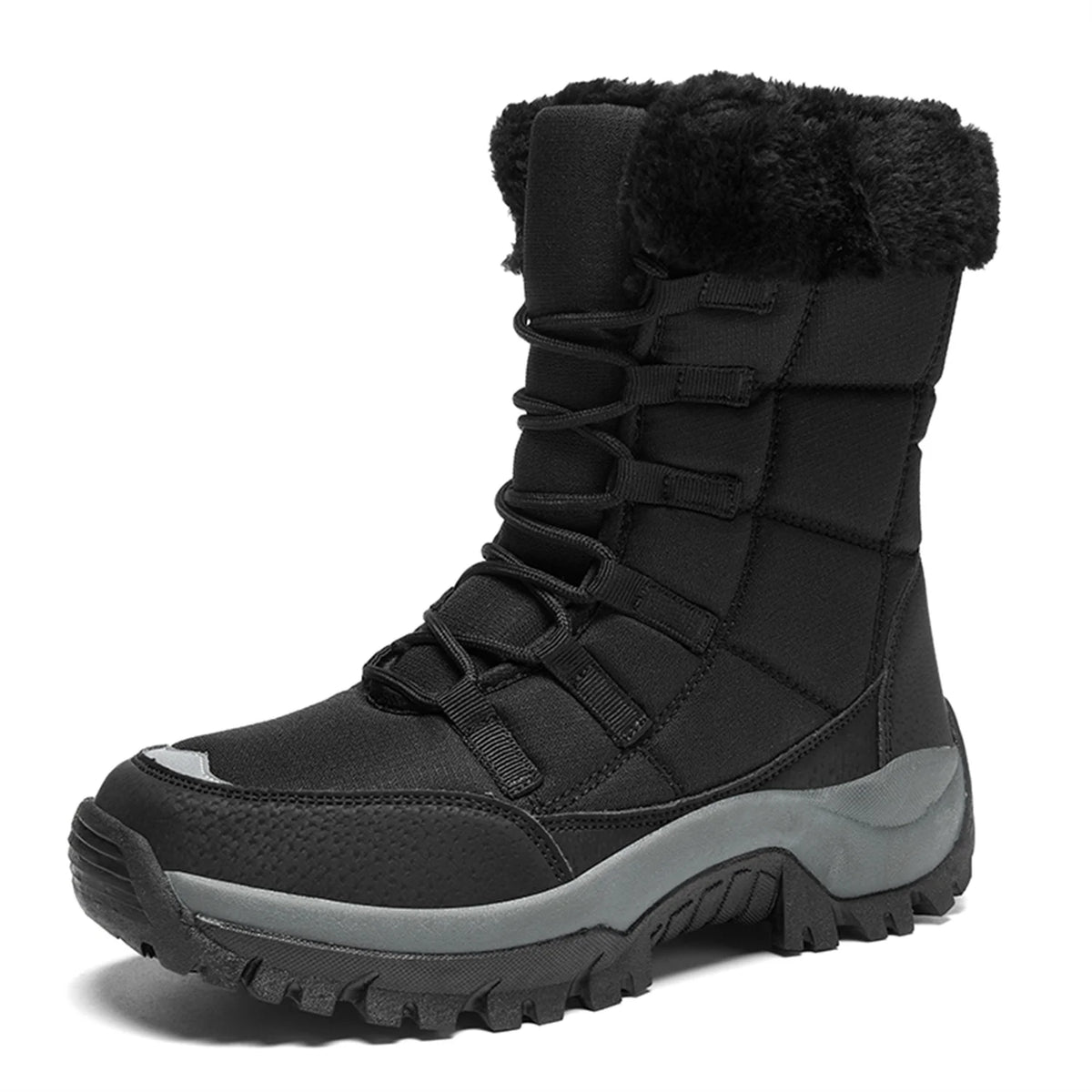 HAOSHIDUO Women's Winter Snow Boots Comfortable Warm Soft Plush Shoes Non Slip Durable Outsole
