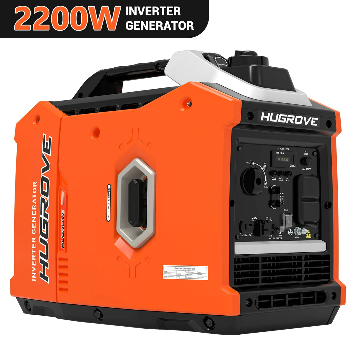 Segmart 2200W Portable Inverter Generator, Gas Powered Super Quiet with Eco-Mode, 6H Runtime, Ultra-Lightweight for Camping, Home Backup & RV Use, EPA Compliant