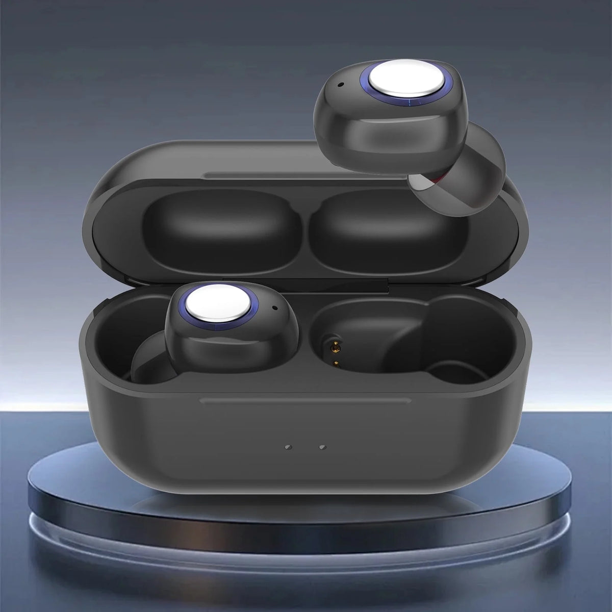 ELCTRTICI Hearing Aid - 8-Channel Rechargeable Hearing Aids for Adults with Noise Reduction, Adjustable Volume & Portable Charging Case (Black)