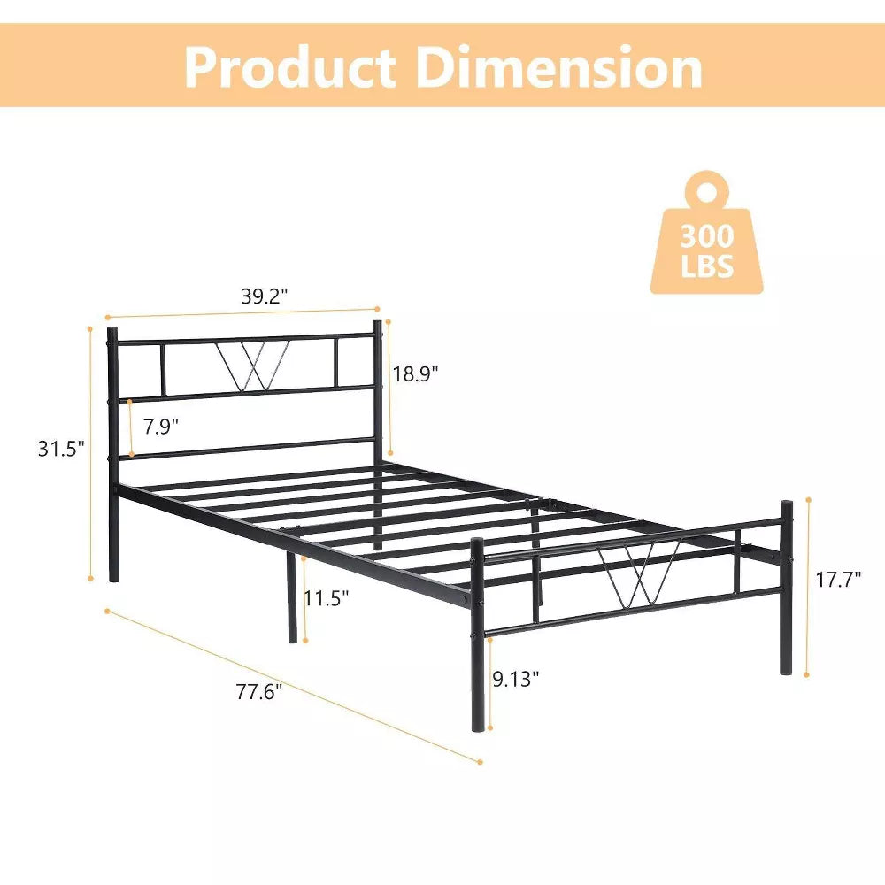 MyDepot Bed Frame with Headboard