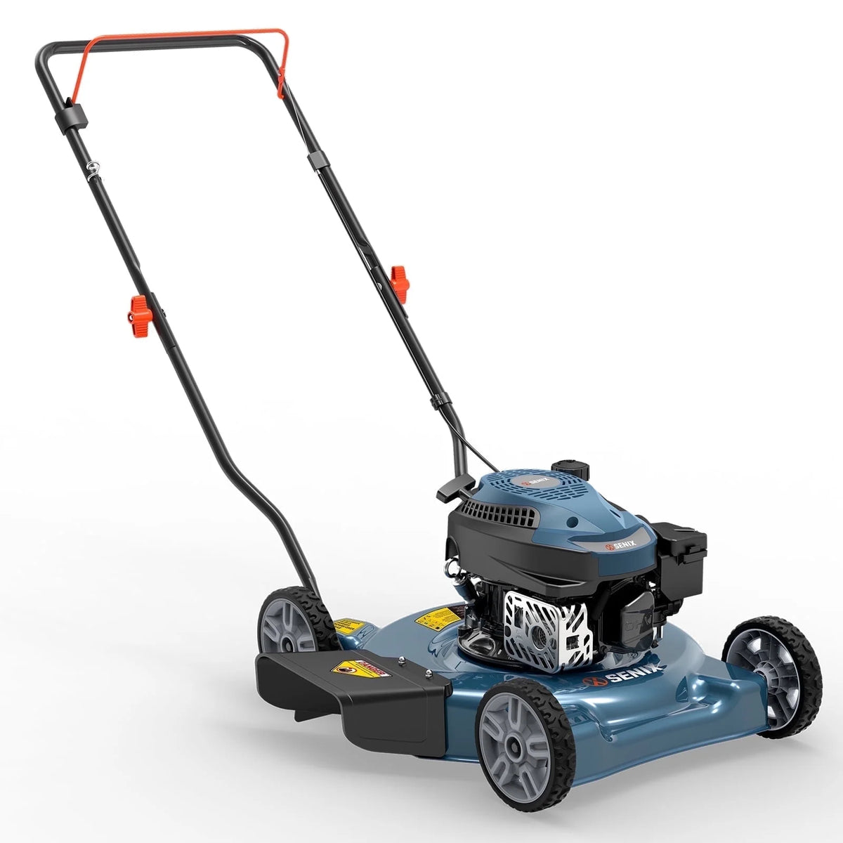 SENIX Gas Lawn mower, 20in, 144cc 4-Cycle Engine, Rear Wheel Drive, Steel Deck with Side Discharge, LSPG-L4