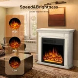 KISSAIR 25'' x 26.57'' Freestanding 1500W Electric Indoor Fireplace