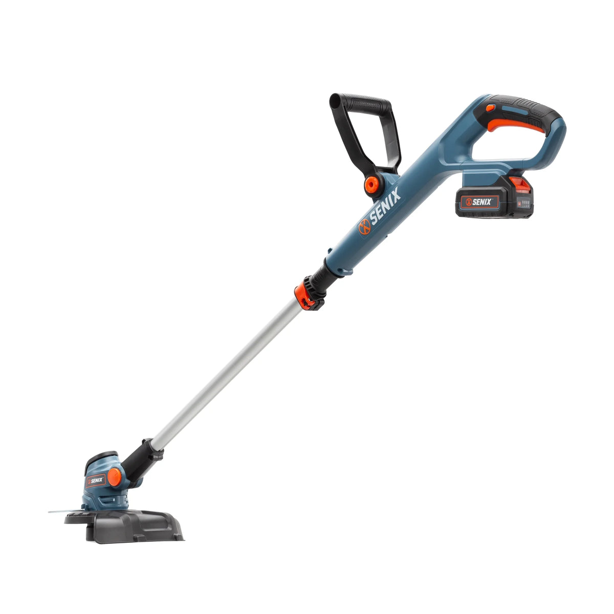 SENIX 20V 10" Cordless Weed Eater, Grass Trimmer, Telescoping Rotating Shaft, Adjust Head & Assistant Grip, Auto Line Feed w/ 2.5Ah Battery & Charger, GTX2-M