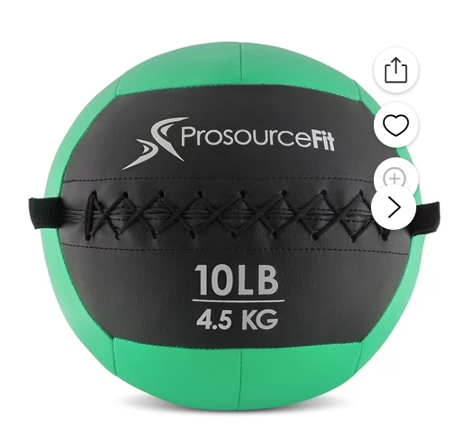 ProsourceFit Soft Medicine Balls, Wall Balls and Full Body Dynamic Exercises, Gray 25 LB
