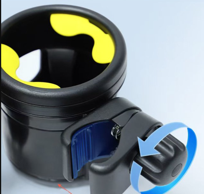 3-in-1 Walker Cup Holder with Phone Holder, Wheelchair Cup Holder, Rollator Cup Holder, Cup Phone Holder for Walker, Wheelchair, Rollator, Mobility Scooter, Black