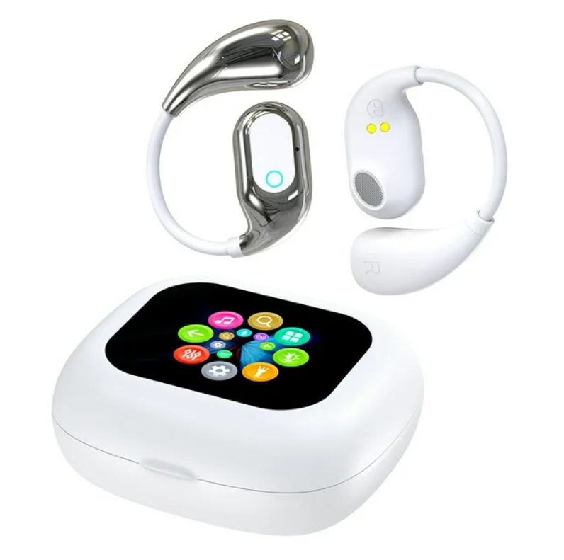 AHANSI AI Translation Earbuds Real TimeLCD Touch Screen 144 Language Translator Earbuds for iPhone and Android for Ear Bud Translator Travel Business