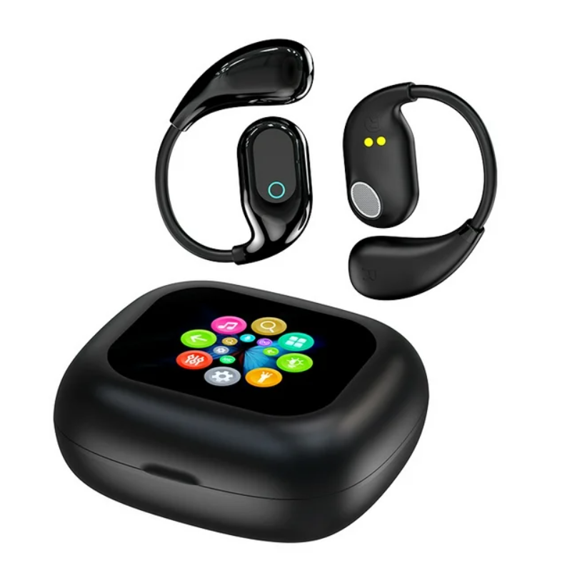 AHANSI AI Translation Earbuds Real TimeLCD Touch Screen 144 Language Translator Earbuds for iPhone and Android for Ear Bud Translator Travel Business
