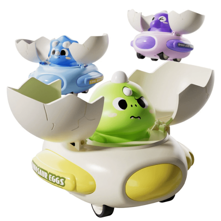 2025 Baby Car Dinosaur Toys for 1 3 Year Old Boys Press and Go Cars, Safe Durable Push Dino Cars for Toddlers | Perfect for Easter Basket Stuffers, 1st Birthday Gifts On the Go Fun