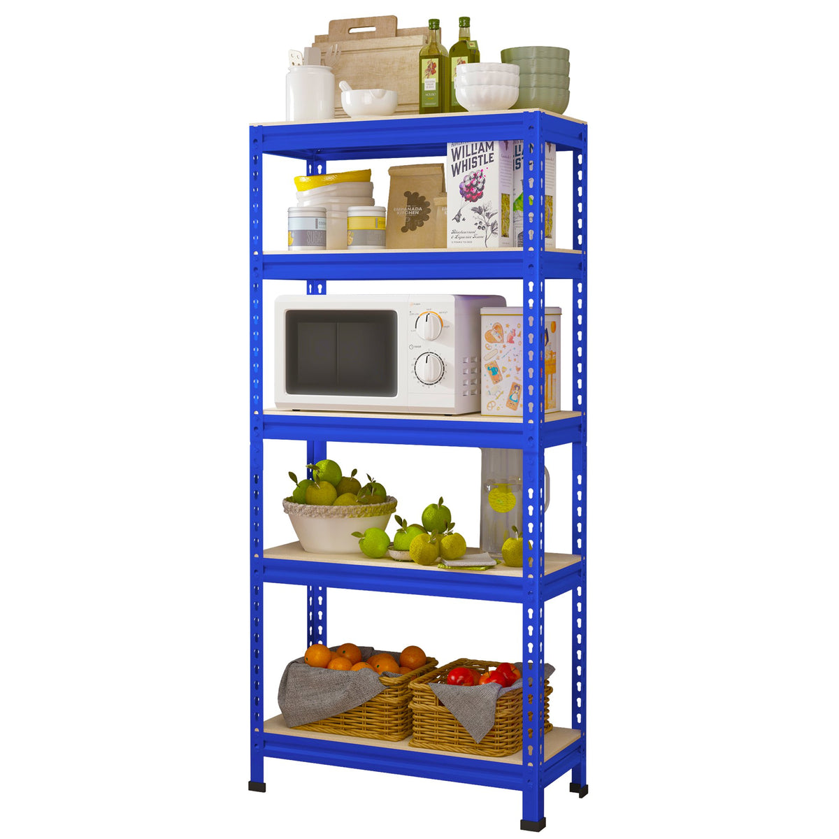 ConzyFancy Storage Shelves 5 Tire Metal Garage Storage Shelving Unit Heavy Duty Adjustable for 1325lbs-28" x 12" x 59" -1 Pack
