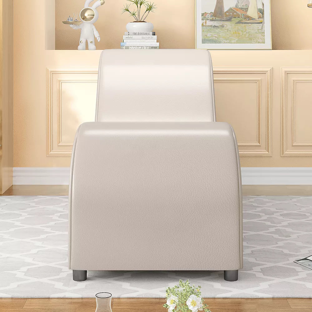 Mjkone Yoga Chair, Faux Leather Yoga Chaise with Padded Sponge