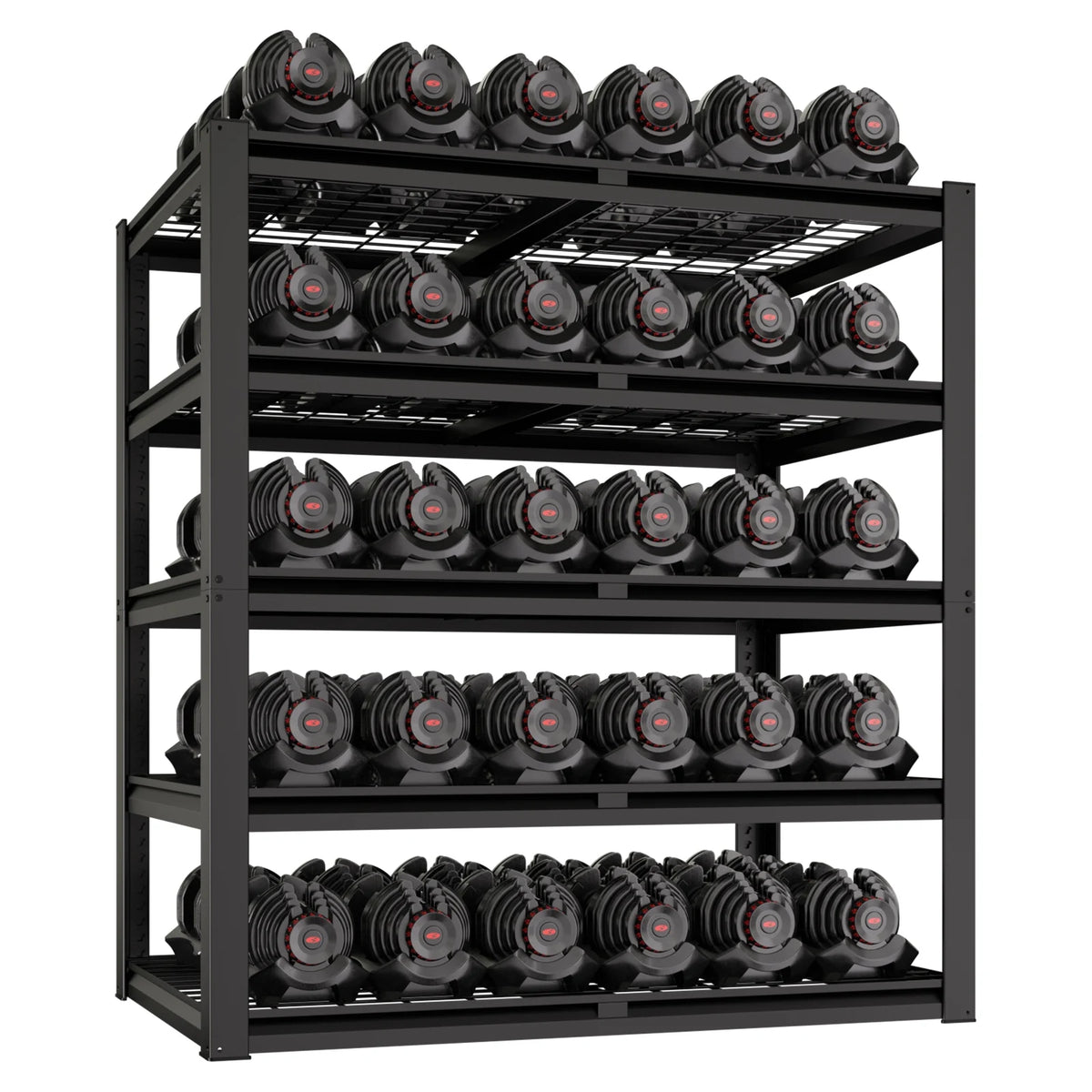 Prilinex 2500LBS Metal Storage Shelves Garage Shelving Unit 5 Tier Heavy Duty Storage Rack for Warehouse Pantry Closet, 48"W x 24"D x 72"H