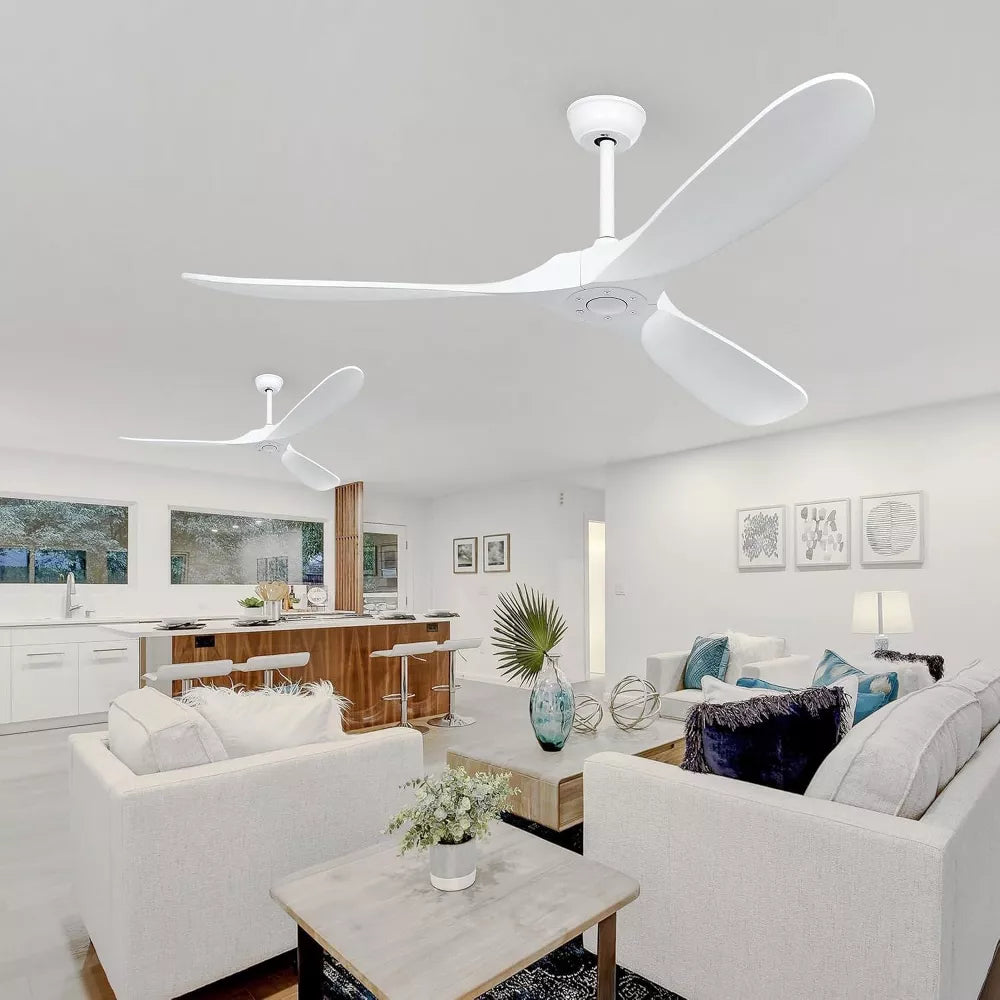 HUMHOLD Wood Ceiling Fan and Remote for Bedroom, Living Room