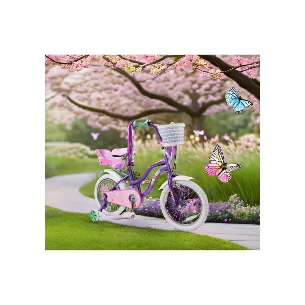 Kinder King Kid's Bike Steel Frame Children Bicycle Little Princess Style 12-14-16-18-20 Inch with Training Wheel