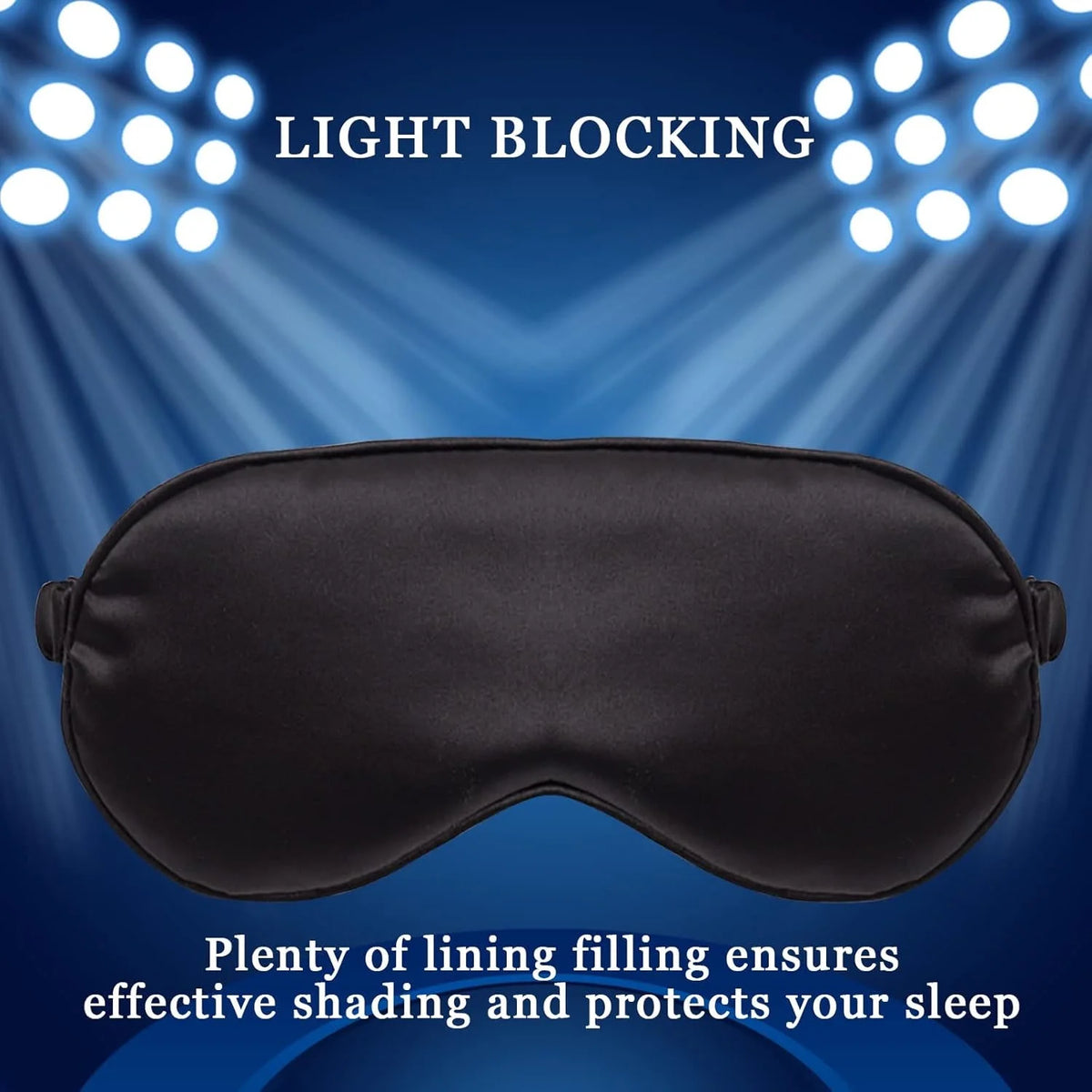 Sleep Mask 4 Pack Silk Eye Cover Soft Satin Blindfold Elastic Strap Night Eyeshade Travel Nap for Women Men