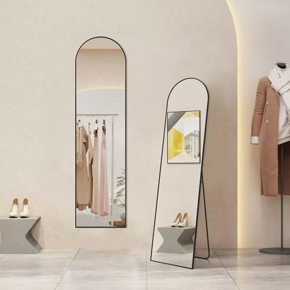 DOMETOUR 16''*59'' Arched Full Body Mirror Floor Standing Hanging Leaning Wall Mirror