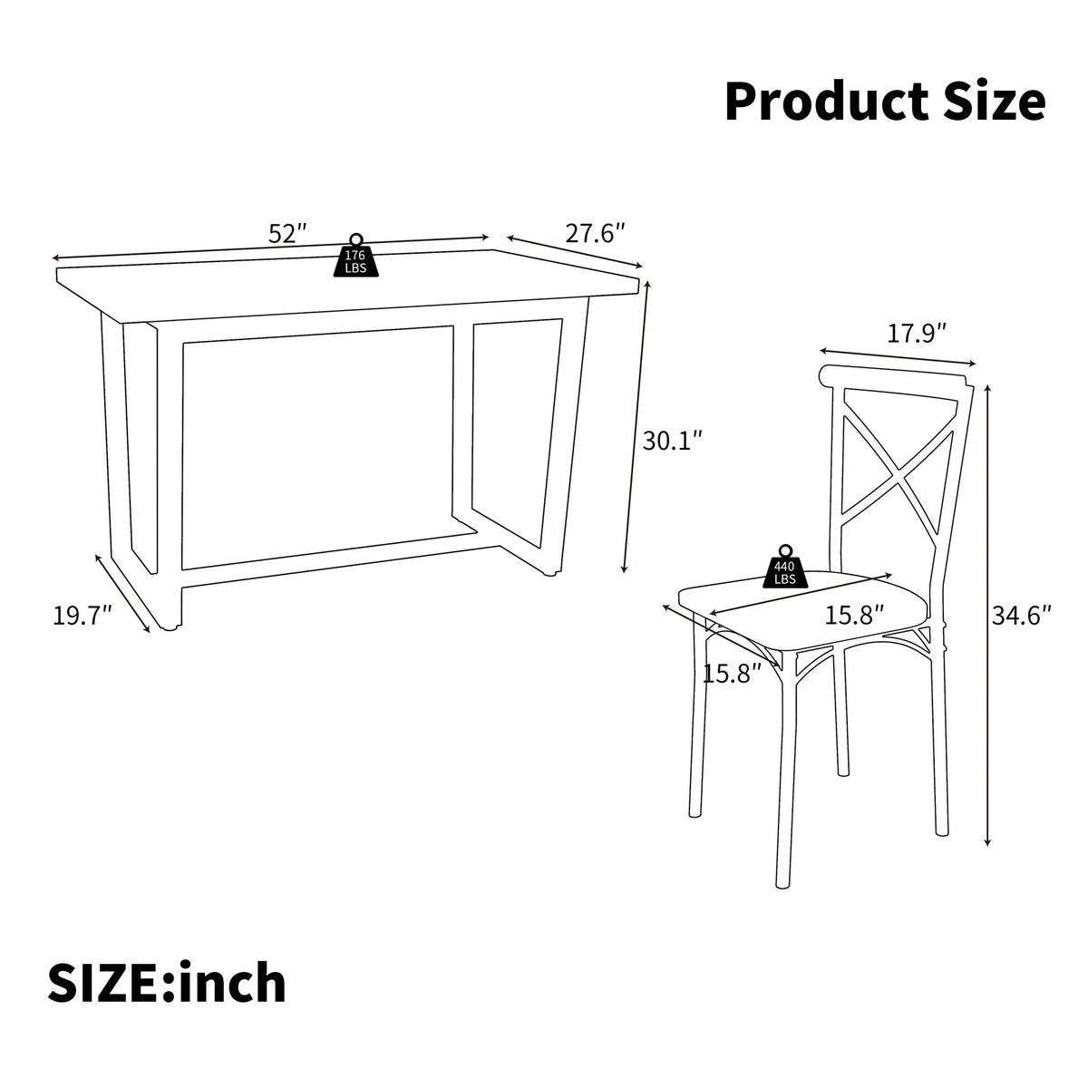 SESSLIFE 7 Pieces Dining Table Set, Modern Kitchen Wood Table and 6 Chairs for Breakfast Small Spaces, Brown