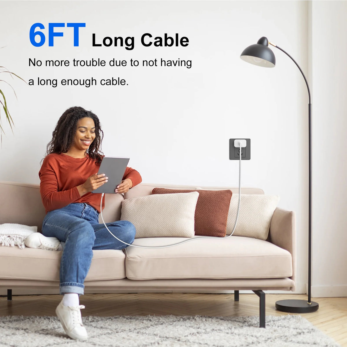 iPhone Charger, 25W PD White Fast Charger Block with 6ft Fast Charging Cables Compatible with iPhone 14/13/12/11