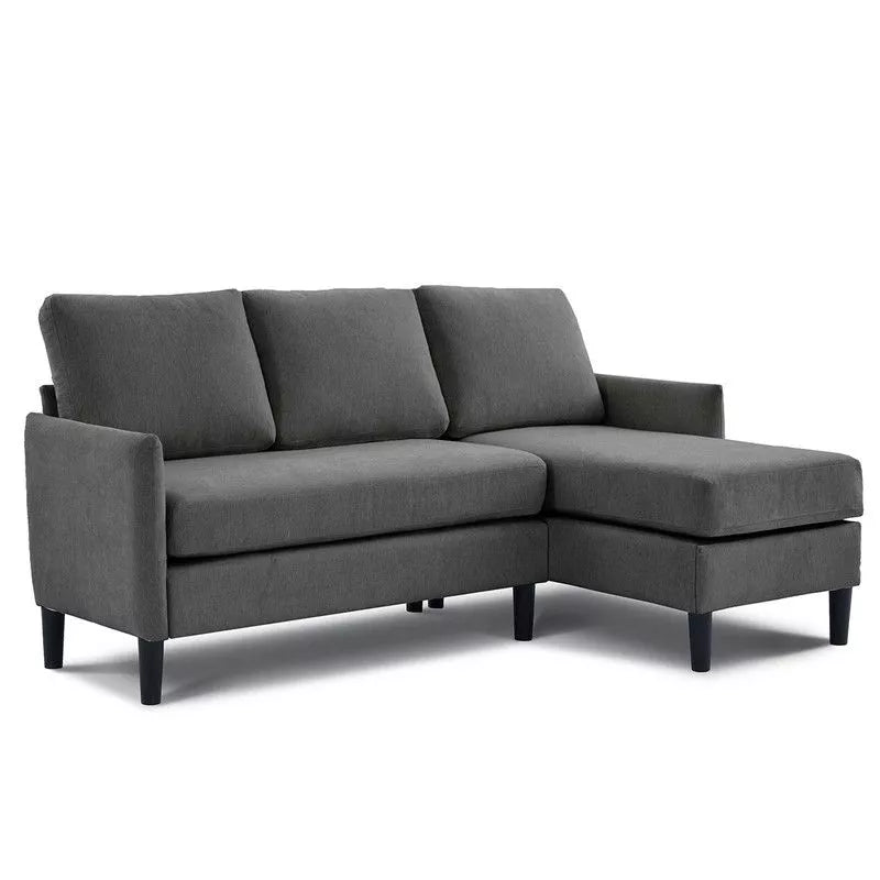 Hyleory Luxury Reversible Chaise Sectional Sofa Set linen blend Fabric, Modular Left/Right Design, Sturdy Frame for Living Room Home Theater