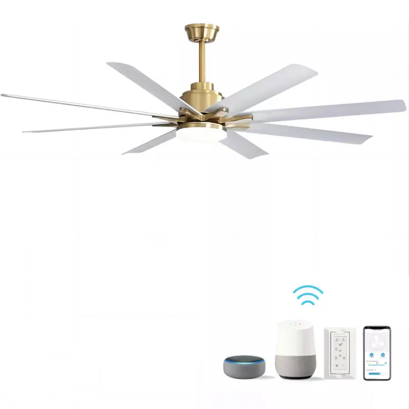 BestParts 66 Inch Ceiling Fan, Smart Ceiling Fan with Light, Quiet DC Motor, Suitable for Modern Style