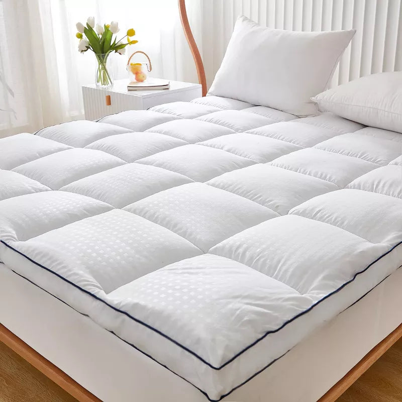 HYLEORY Extra Thick Mattress Topper, Cooling Mattress Pad Cover, 2 Mattress Topper