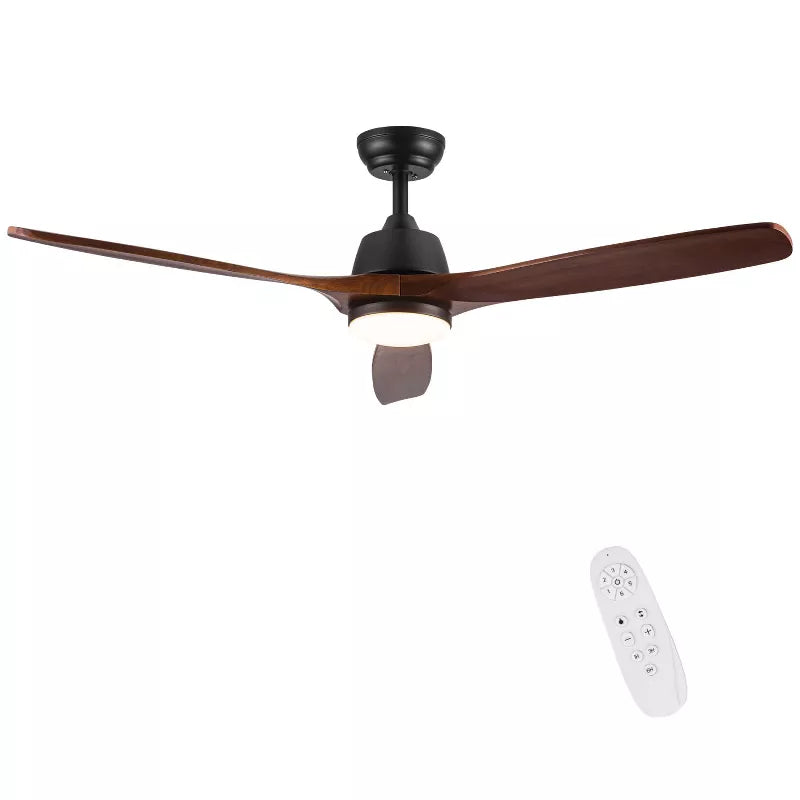 BestParts 52 Lighted Ceiling Fan with Remote Reversible Motor for Sloped Ceilings