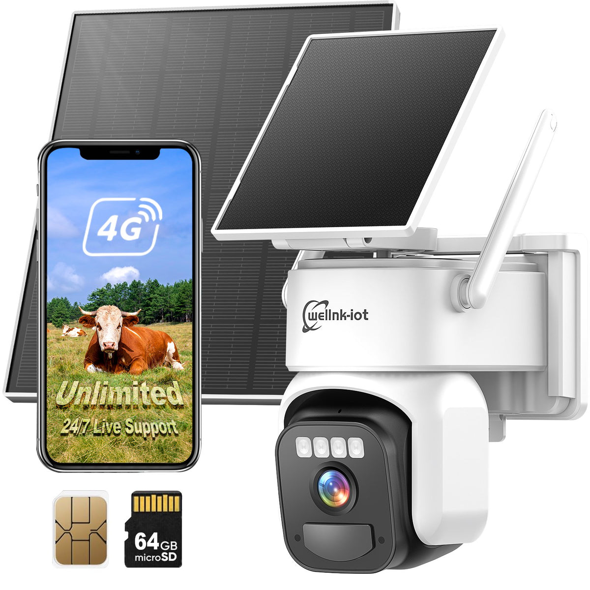 4G LTE Cellular Security Camera WP-WK-BW5