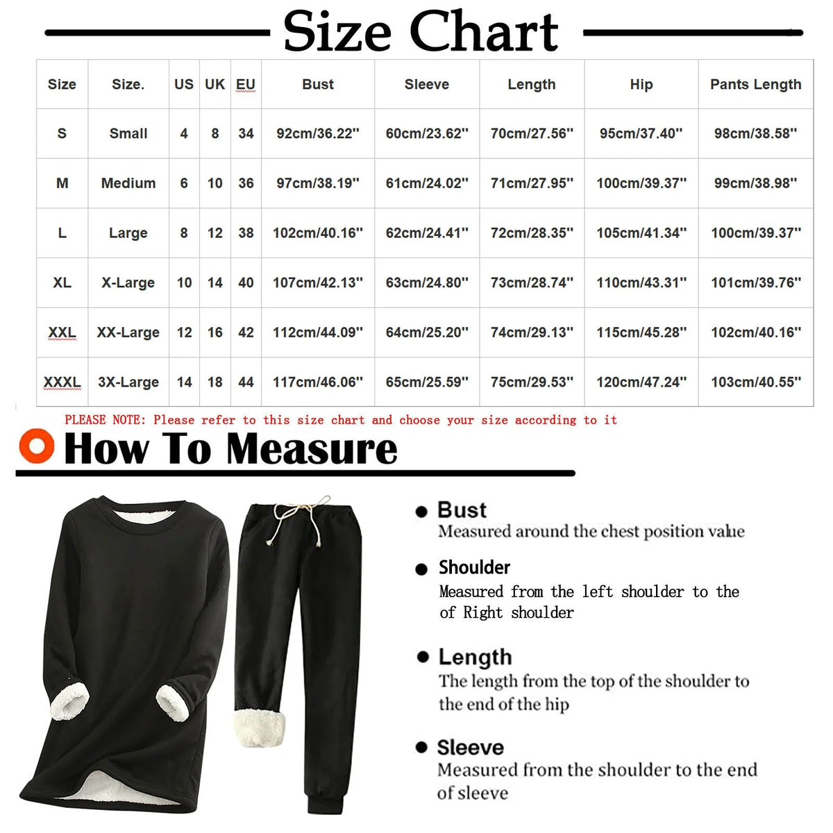 Kaemgyyd Women's Winter Warm 2 Piece Outfits Long Sleeve Fleece Lined Tops Pullover Sherpa Lined Jogger Pants PJs Pajamas Sets Womens Clothes