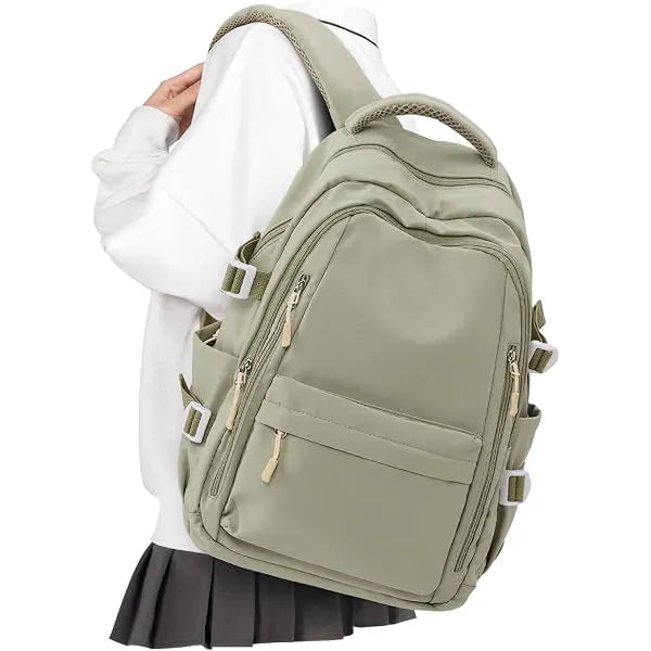 BOXSAM College Laptop Backpack for Women,Cute Backpack,Bookbag,Green