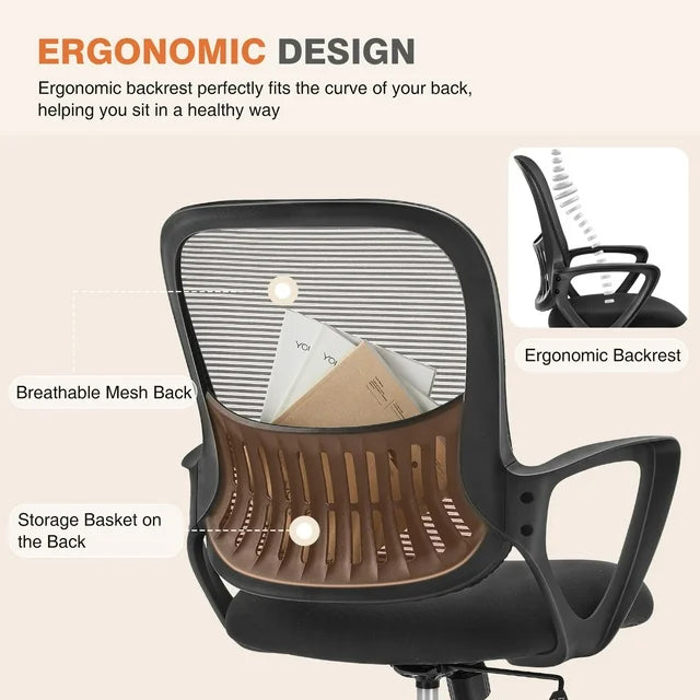 Tall Office Chair with Adjustable Height,Ergonomic Computer Standing Desk Stool,High Office Chair for Counter Height Desk (Black)