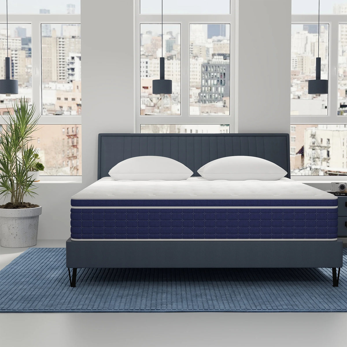 CICIMLU 12 inch Queen Mattress ,Hybrid Mattresses Medium Firm in a Box