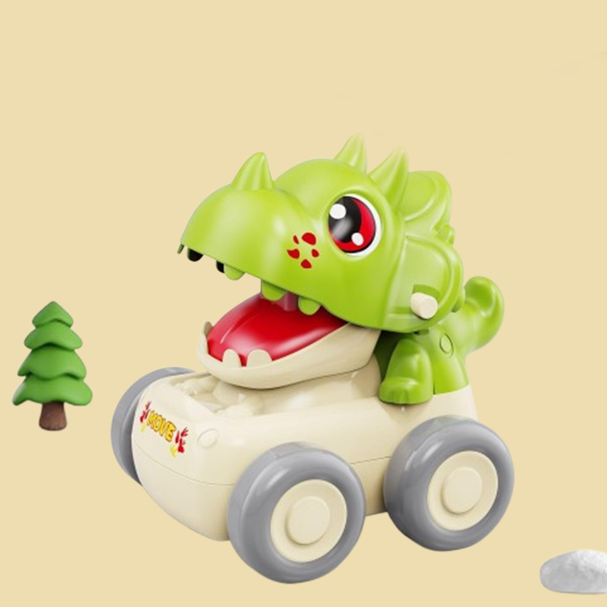 2025 Baby Car Dinosaur Toys for 1 3 Year Old Boys Press and Go Cars, Safe Durable Push Dino Cars for Toddlers | Perfect for Easter Basket Stuffers, 1st Birthday Gifts On the Go Fun