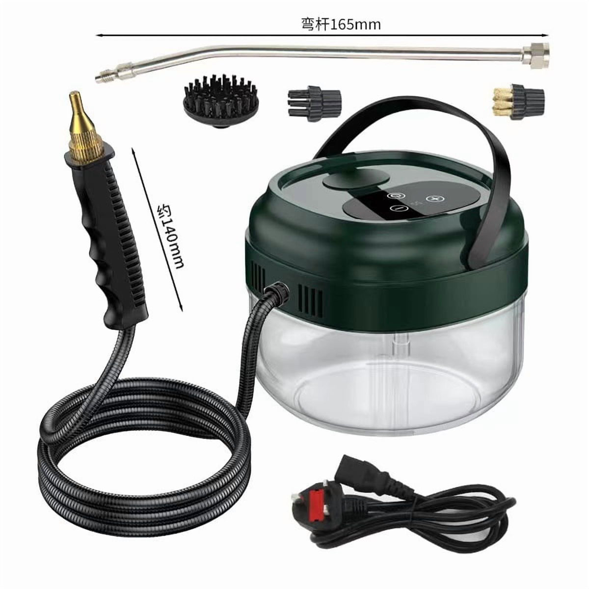ALILYY 1.5L New Smart High-Temperature Steam Cleaning Machine with Drainable Base, Oven Cleaning, Kitchen Hood Cleaning, and Humidification G63