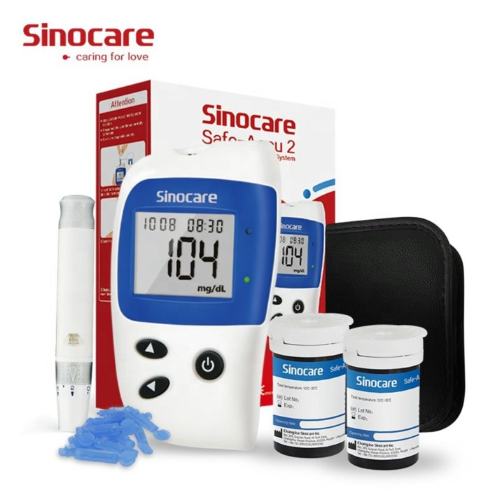 Blood Glucose Monitor Kit 50 Lancets,No Coding Diabetes Home Test Kit
