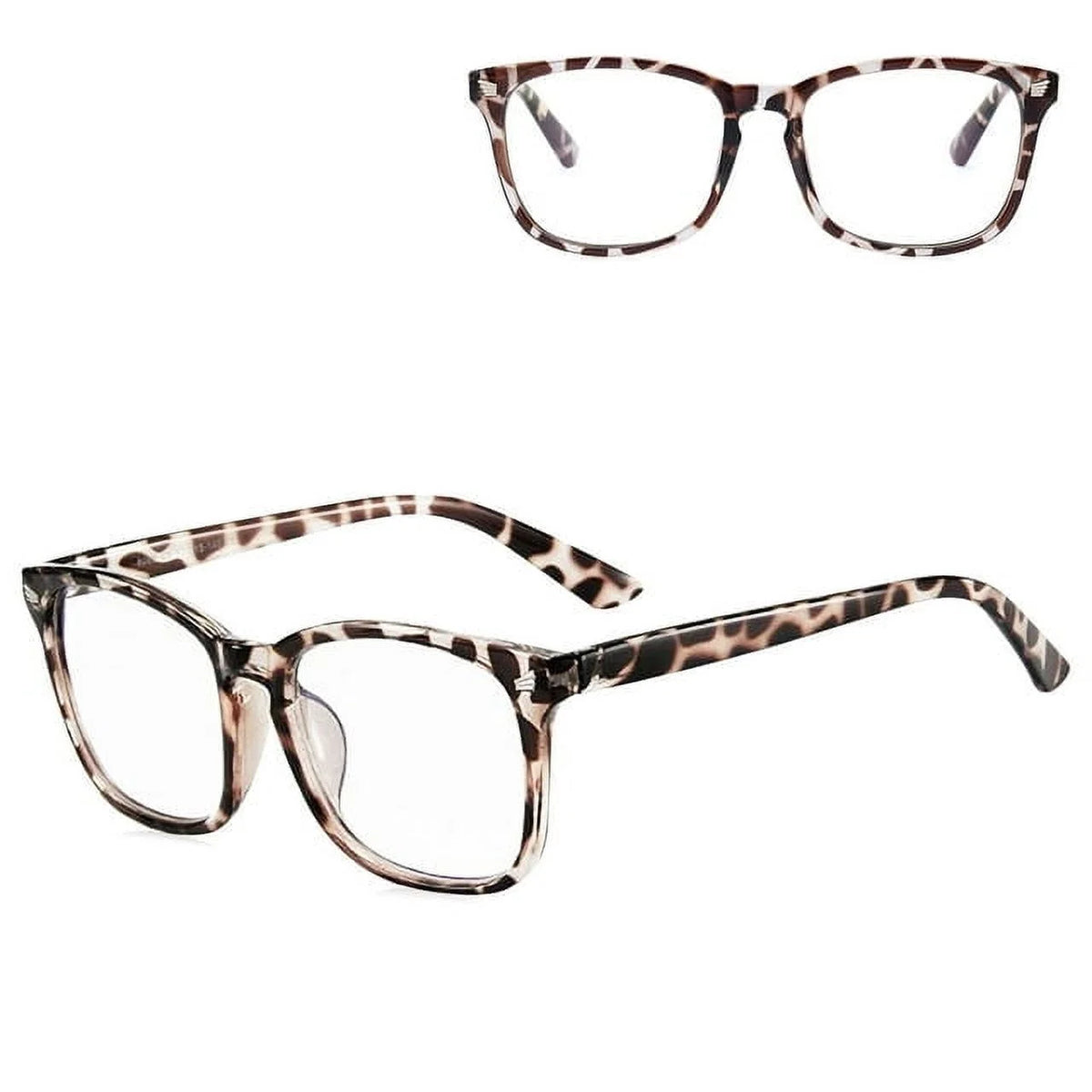 Blue Light Blocking Glasses, Computer Reading/Gaming/TV/Phones Glasses for Women Men, Anti Eyestrain UV Glare, Anti Eyestrain, Leopard