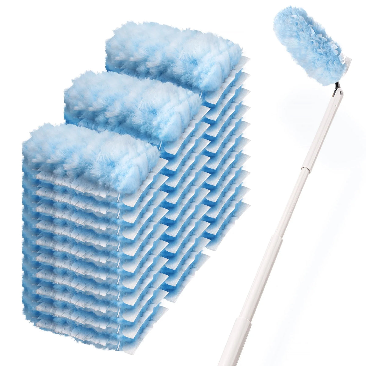 Duster Refills 360 for Swiffer 30 pcs 1 Extended Handle Featuring 5 Powerful Dust Removal Disposable Feather Duster Multi Surface Refills Super Efficient Duster Kit Compatible with Swiffer Duster