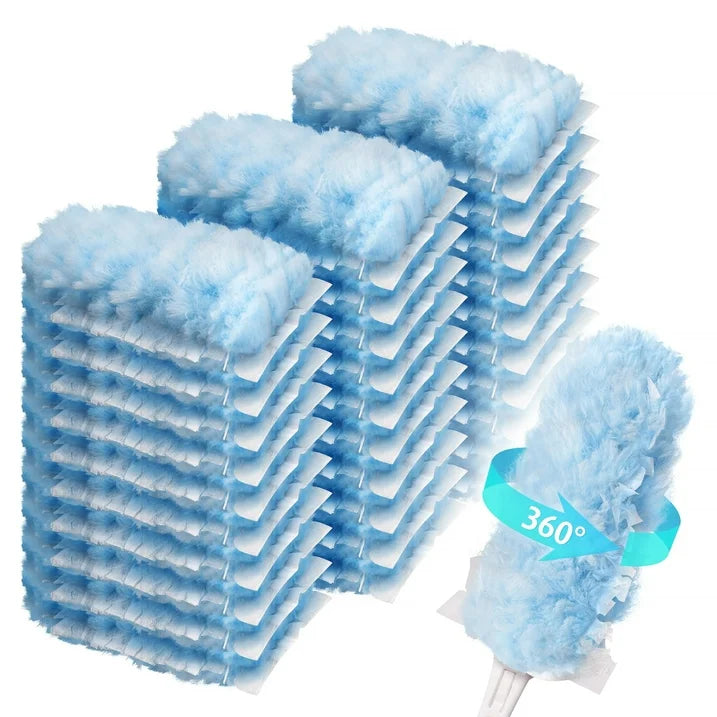 Duster Refills 360 for Swiffer 30 pcs 1 Foldable Handle Featuring 5x Powerful Dust Removal Disposable Feather Duster Multi Surface Refills Super Efficient Duster Kit Compatible with Swiffer Duster