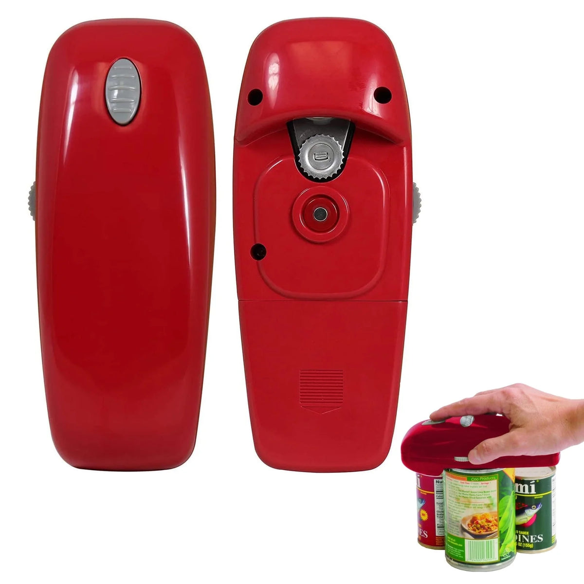 Electric Can Opener, Automatic One Touch Smooth Edge, Battery Operated, Handheld Arthritis-Friendly, Safe for Food Prep