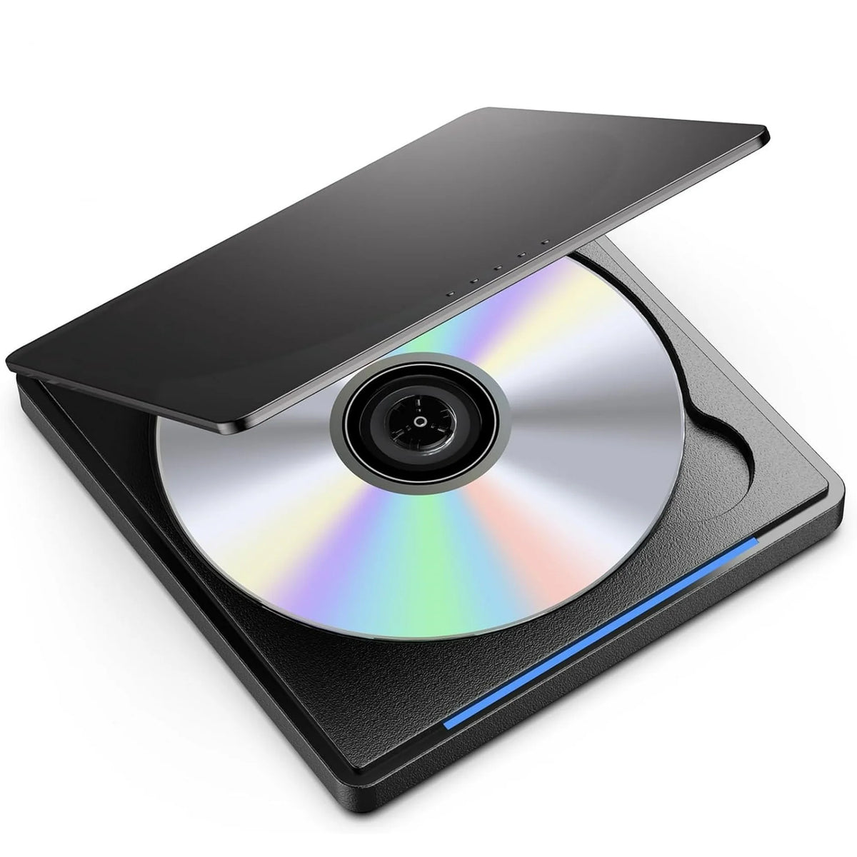 External cd/dvd drive for laptop,CD Burner Clamshell Portable Reader Writer Optical disk Drive,Dvd player for Laptop +/RW usb 3.0 with Carrying Case,External dvd drive for PC Windows Linux Mac
