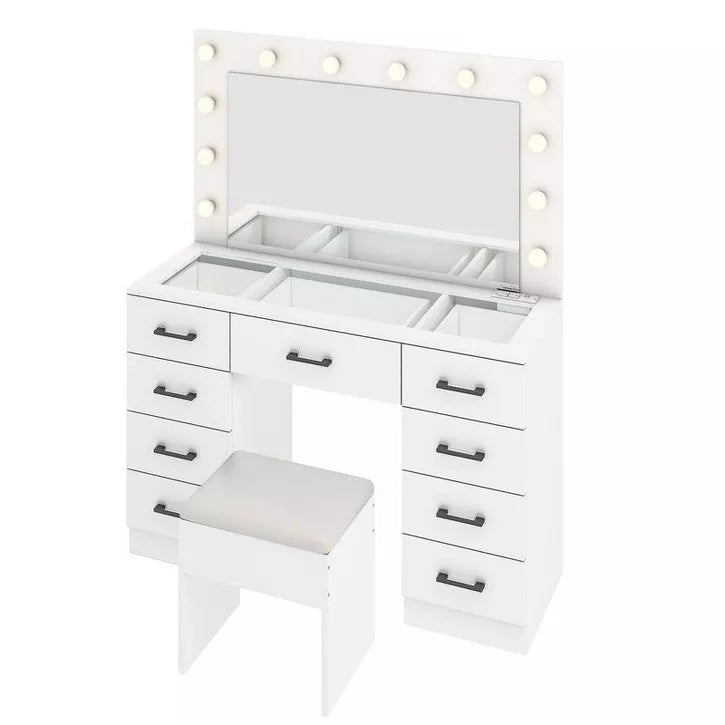 White Vanity Desk Set
