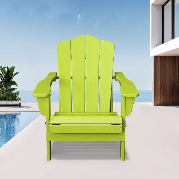 Hyleory HDPE Outdoor Patio Chair, Folding Adirondack Chair for All Seasons