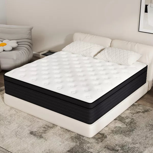 CHEVNI 10/12/14 Inch Mattress in a box Hybrid Spring Memory Foam Medium Firm