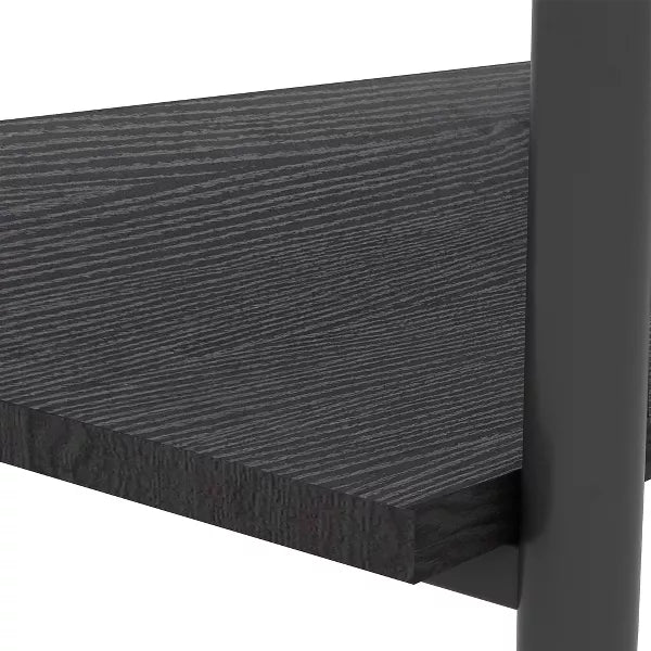 Wooakway Rectangle Coffee Table with Tempered Glass Tabletop, Modern Table for Living Room