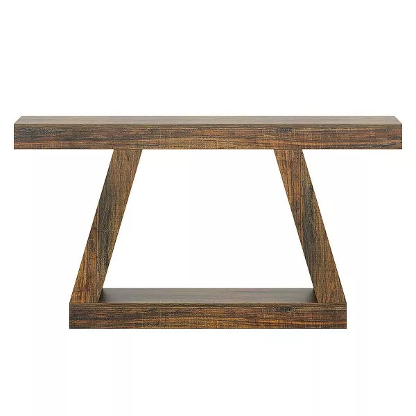 Resenkos Entryway Table, Console Sofa Table,Farmhouse Console Table, 55" Sofa Table with Storage Brown