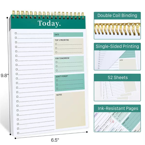 Belatt To Do List Notepad - To Do List Notebook for Work with 52 Sheets, Undated Daily Planner Perfect for Enhanced Productivity and Goal Achievement