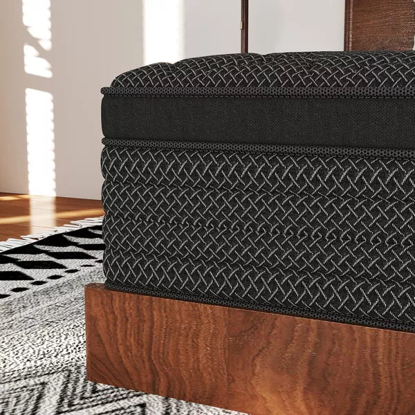 CHEVNI 12-14 Inch Mattress in a box Hybrid Spring Memory Foam Medium Firm Black