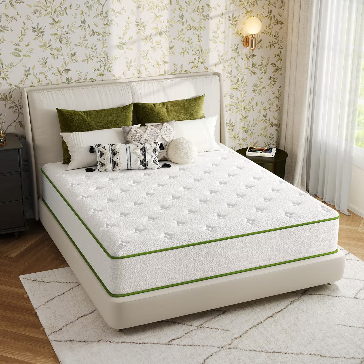 Swedrea Hybrid Mattress Medium Anti Static Cooling Gel Memory Foam Antisensitivity in White